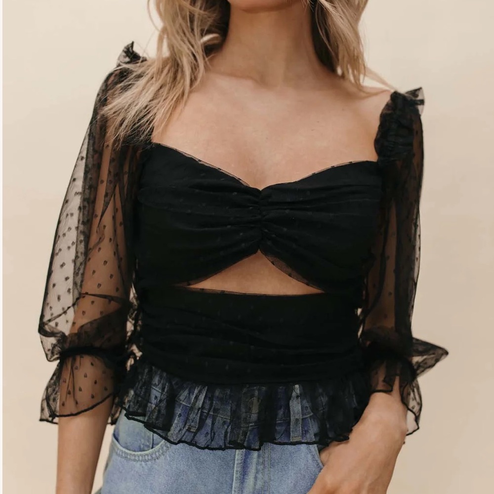 Black cut out top